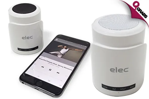 For QR79, Listen to Your Tunes Better with Elec Bluetooth Speakers - Choose from 2 Classic Colors! (QR99 Value)